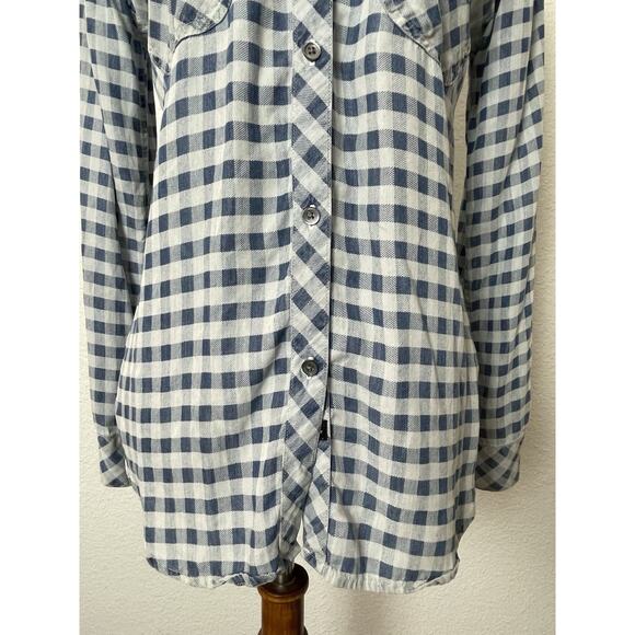 Rails Top Button Down Plaid Carter Mini Check Blue - Picture 4 of 11